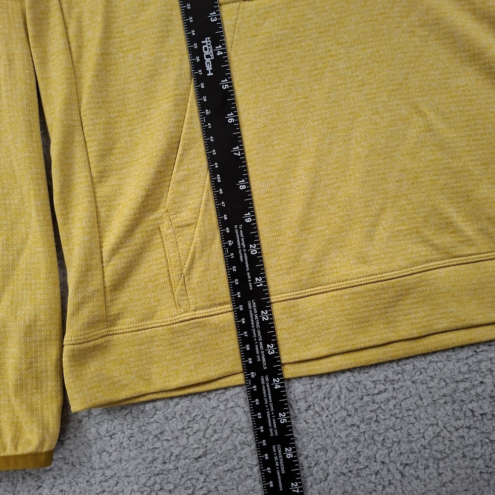 REI Co-op Hoodie Mens Large Grid Fleece 1/4 Zip Pullover Kangaroo Pocket Outdoor - Picture 3 of 9